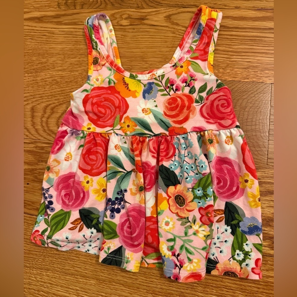 Posh Peanut Floral Print Top size 18-24 months